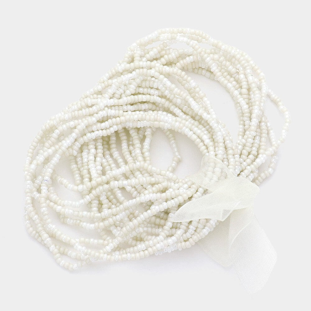 25PCS Colorful Seed Beaded Stretch Bracelets Boho Stackable Jewelry for Women