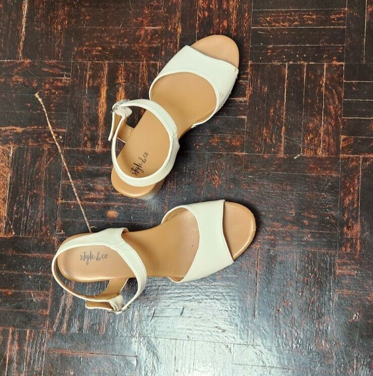 Style & Co Wedge Sandals for Women Comfortable Summer Heels Vacation Shoes 6.5