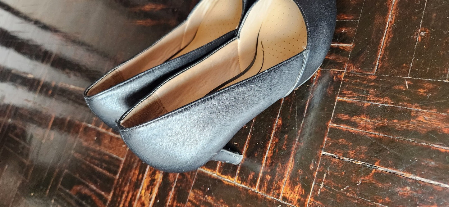 Lifestride Black Pumps 6.5 Womens Formal Office Shoes for Ladies 