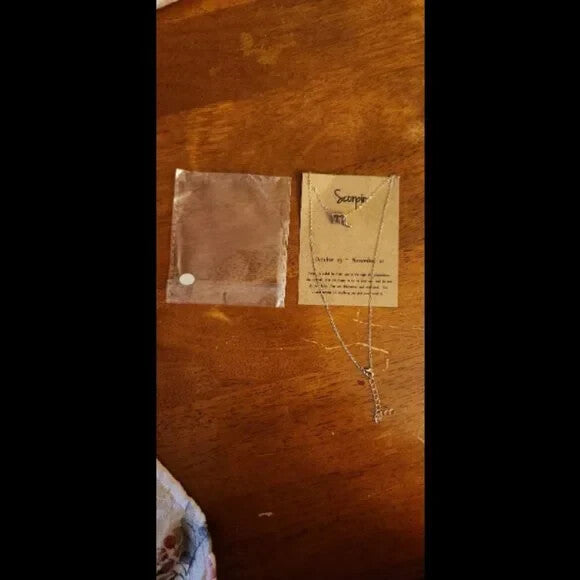 Scorpio Zodiac Sign Jewelry Gold Tone Chain Pendant Necklace for Women