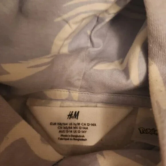 Kids Gray Pokémon Sweatshirt Pikachu & Friends Pullover Sweater Size XL