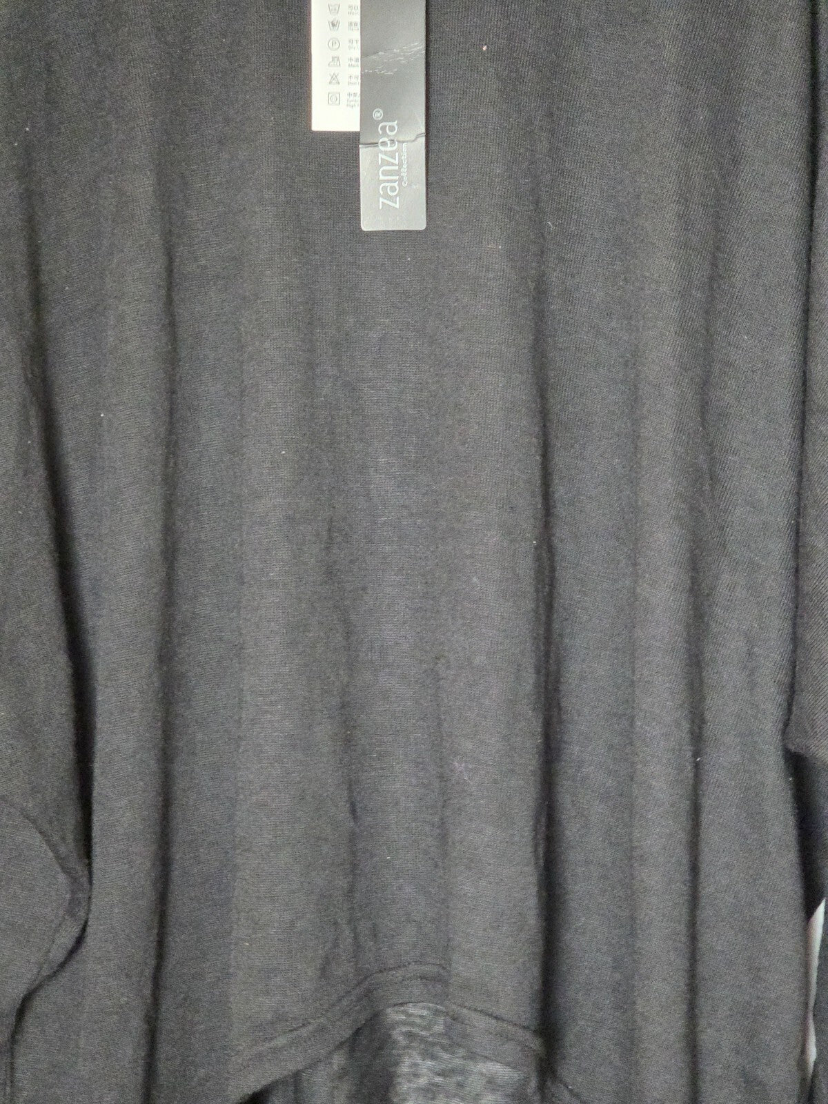Black Cowl Neck Pullover Sweater 3XL Women’s Lightweight Knit Top Plus Size
