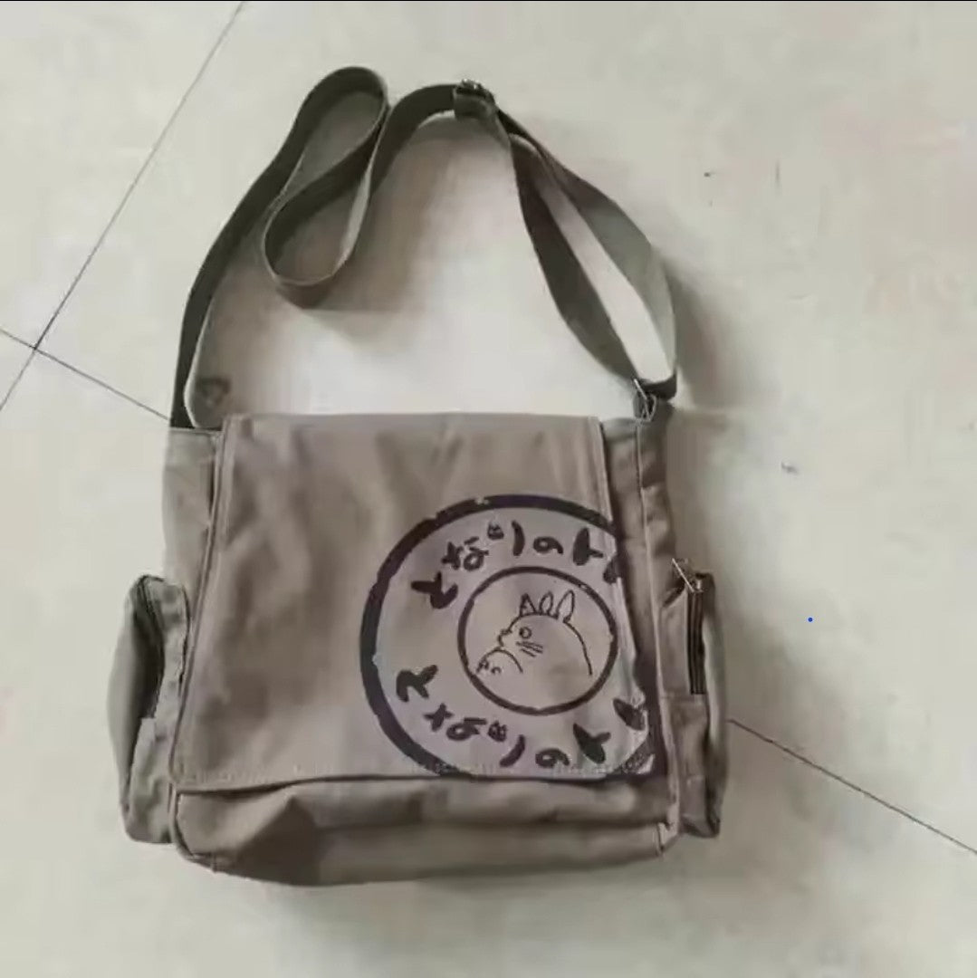 Casual  Utility Canvas Crossbody Bag Canvas Shoulder Bag for School or Travel