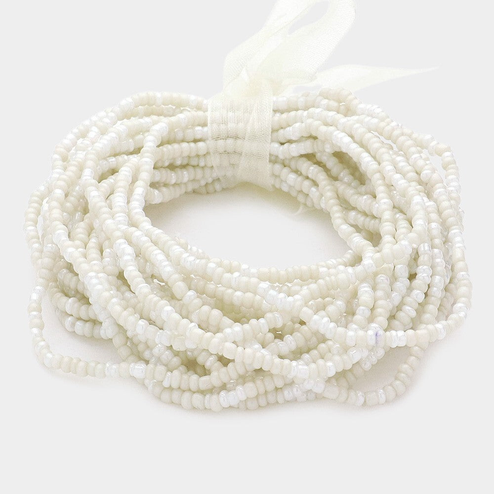 25PCS Colorful Seed Beaded Stretch Bracelets Boho Stackable Jewelry for Women