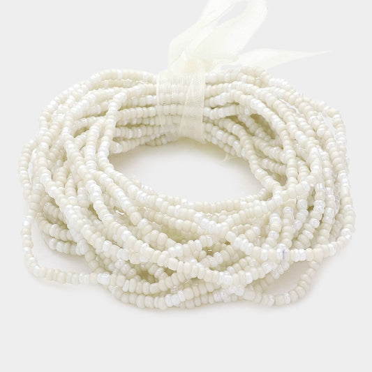 25PCS Colorful Seed Beaded Stretch Bracelets Boho Stackable Jewelry for Women