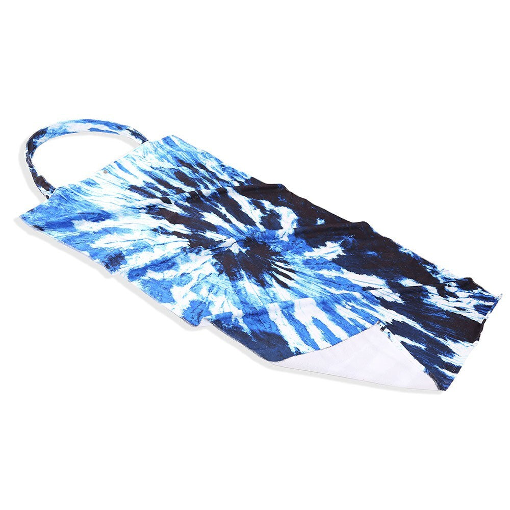 Tie Dye Print Beach Towel and Tote Bag Set Summer Travel Pool Vacation Accessory