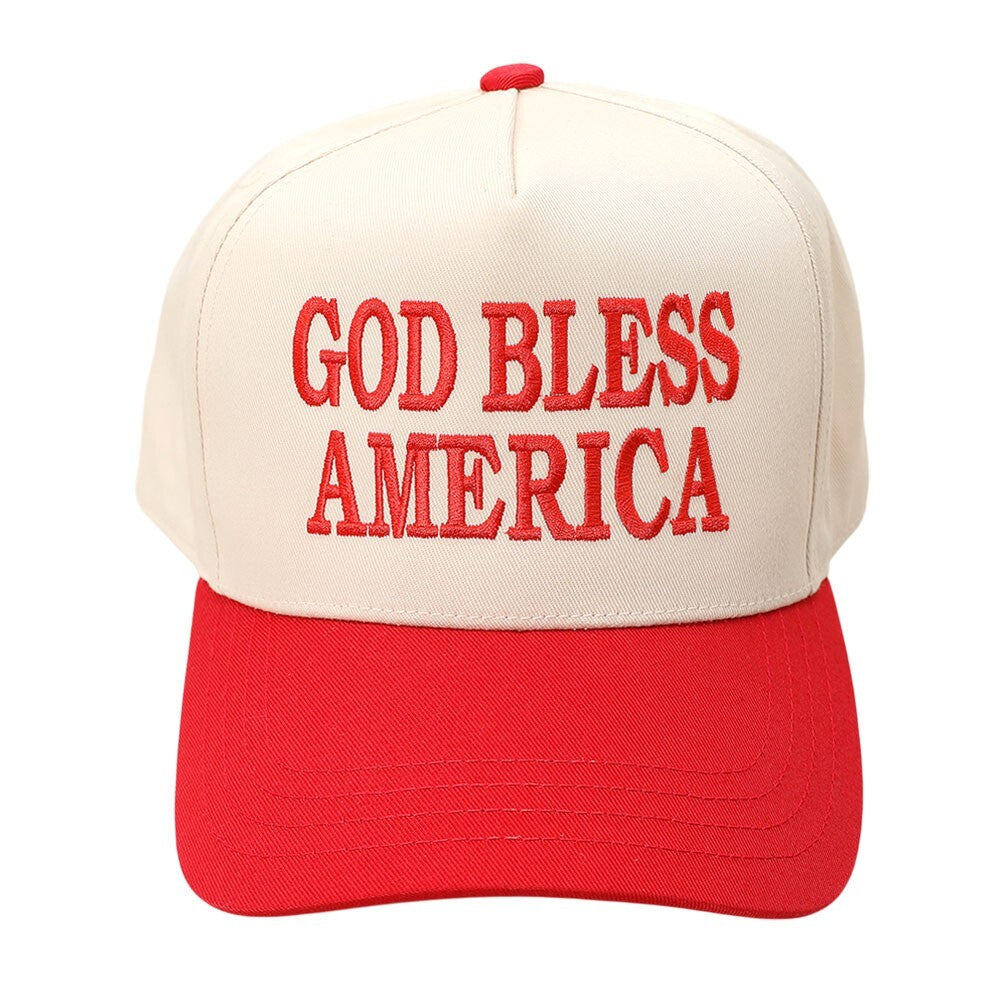 GOD BLESS AMERICA Embroidered Baseball Cap USA Patriotic Hat Adjustable
