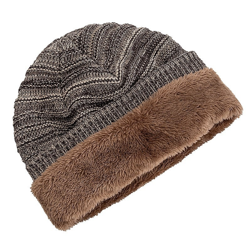 Unisex Slouchy Beanie Hat Warm Winter Knit Cap Baggy Faux Fur Fleece Lined Grey
