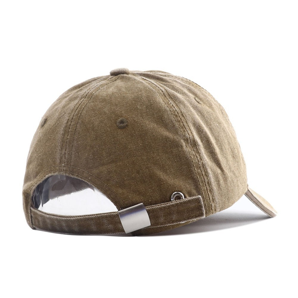 Vintage Washed Anchor Hat Nautical Baseball Cap Dad Distressed Cotton Khaki