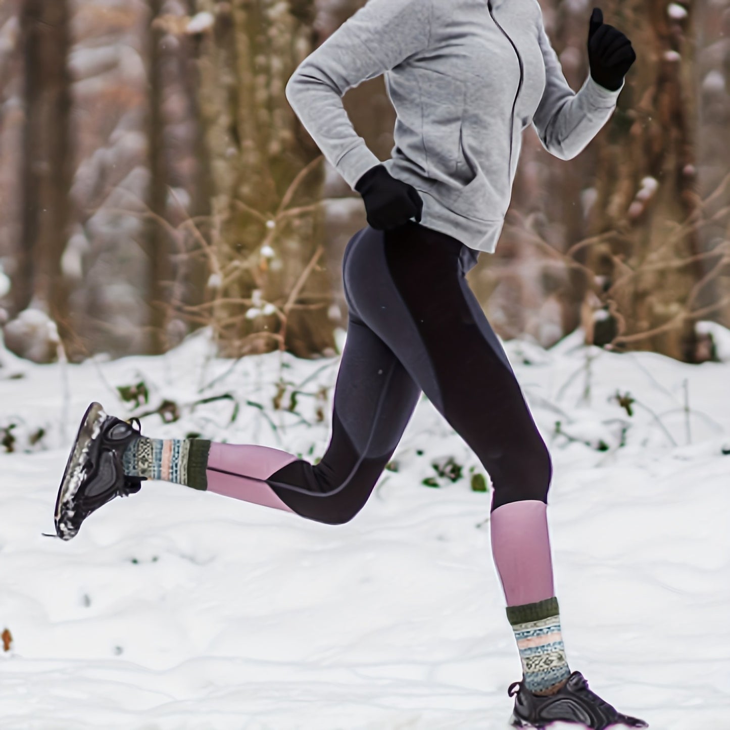 Warm Winter Thermal Knit Socks Fair Isle 5 Pairs Crew US 5-12