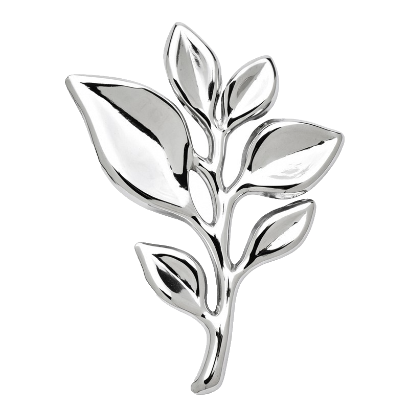 2pcs Leaf Brooch Set Gold Silver Tone Metal Plant Pin Minimalist Style