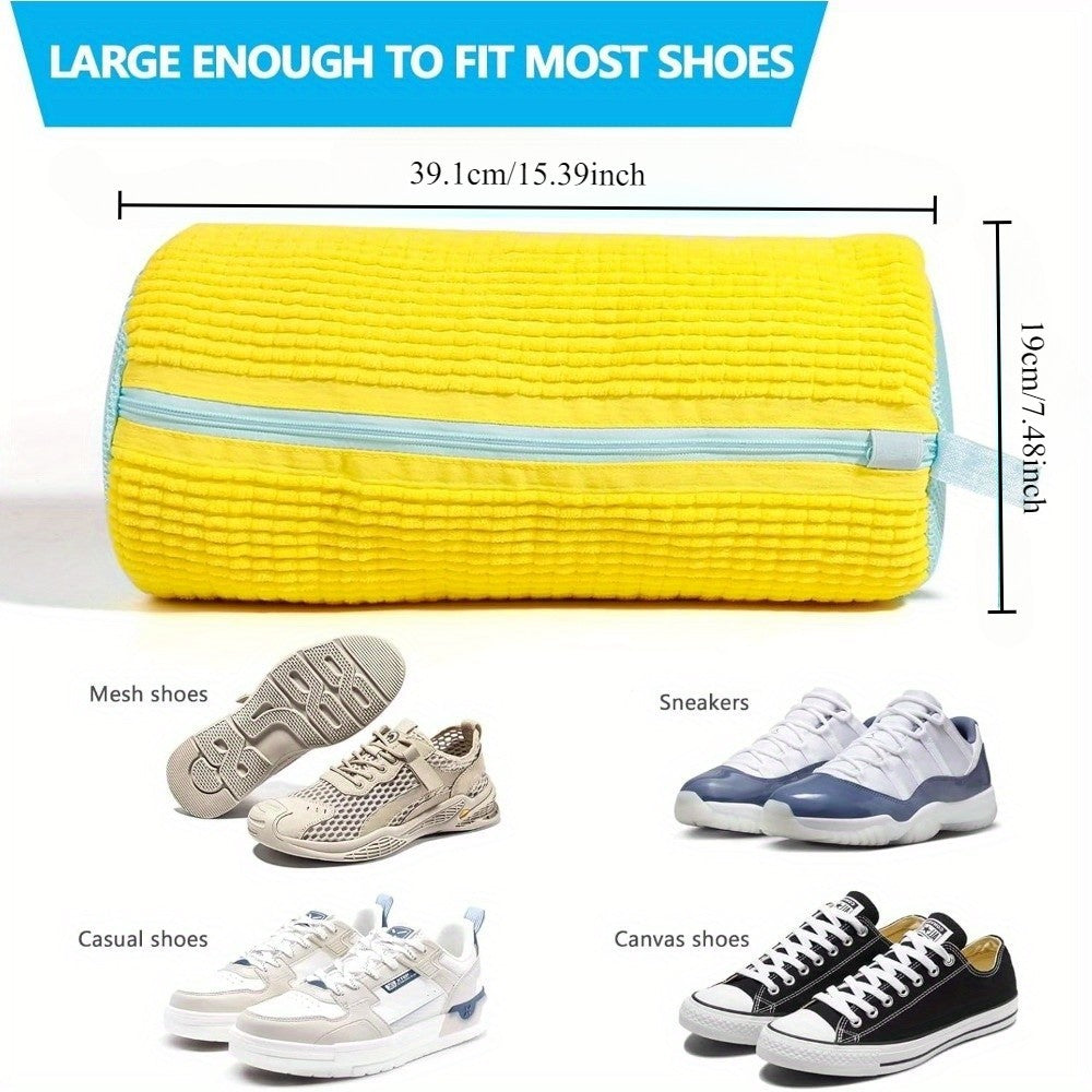2PCs Durable Shoe Wash Bag with Secure Zipper for All Sneakers and Casual Shoes