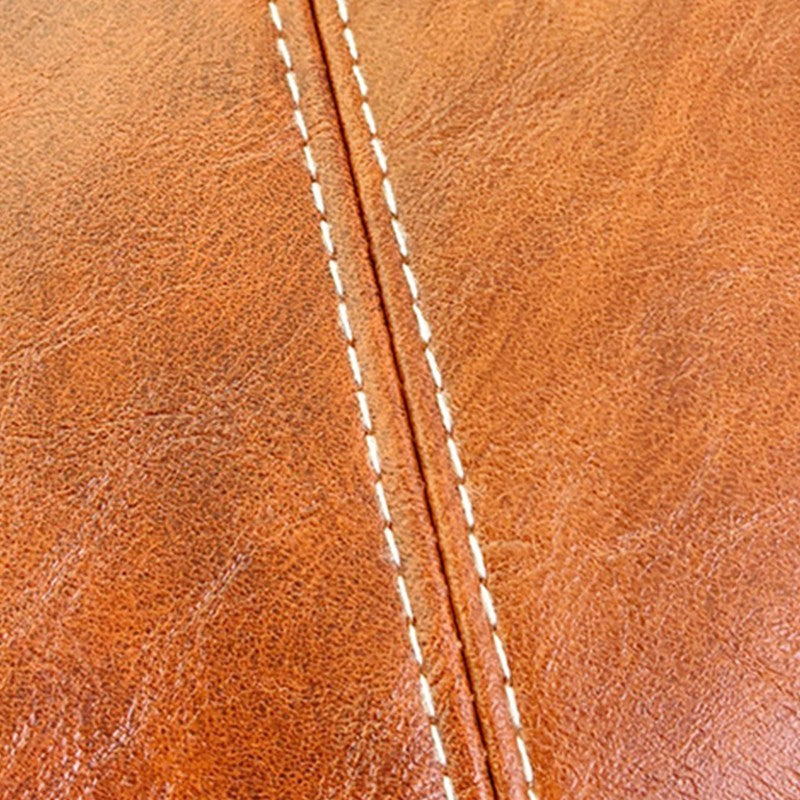 Cognac Faux Leather Kiss Lock Frame Bag Small Doctor Style Crossbody Handbag