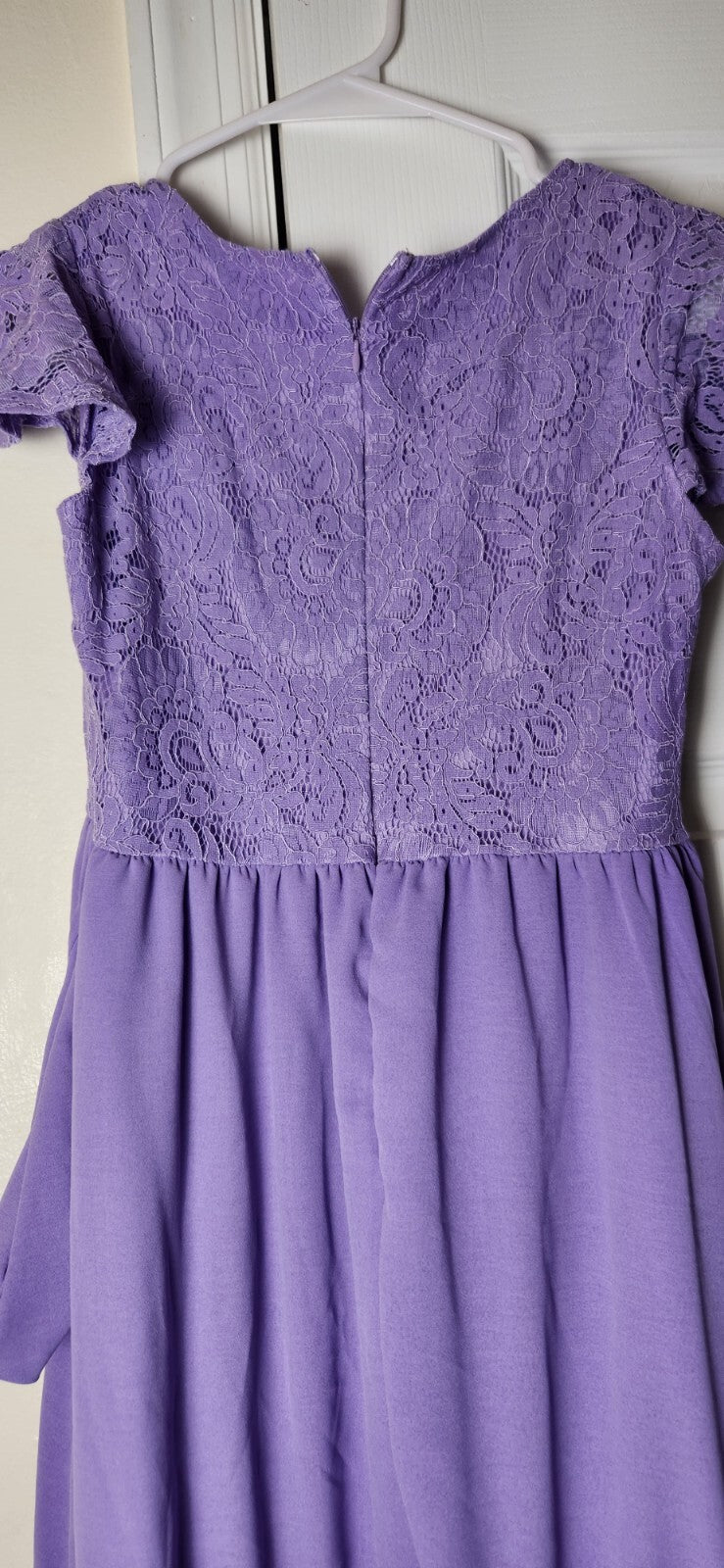 Big Girls Lace Boho Flower Girl Dress Ruffle Sleeve A-Line Formal Dresses XL