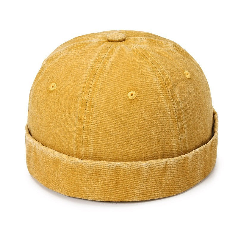 3pcs Multi-Color Docker Cap Set Brimless Retro Sailor Beanie Adjustable Skullcap