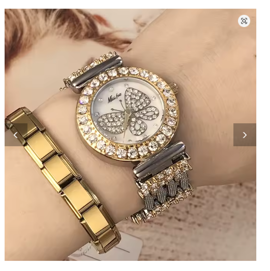 Women’s Stainless Steel 9mm Link Bracelet Gold Tone Chain Fashion Jewelry