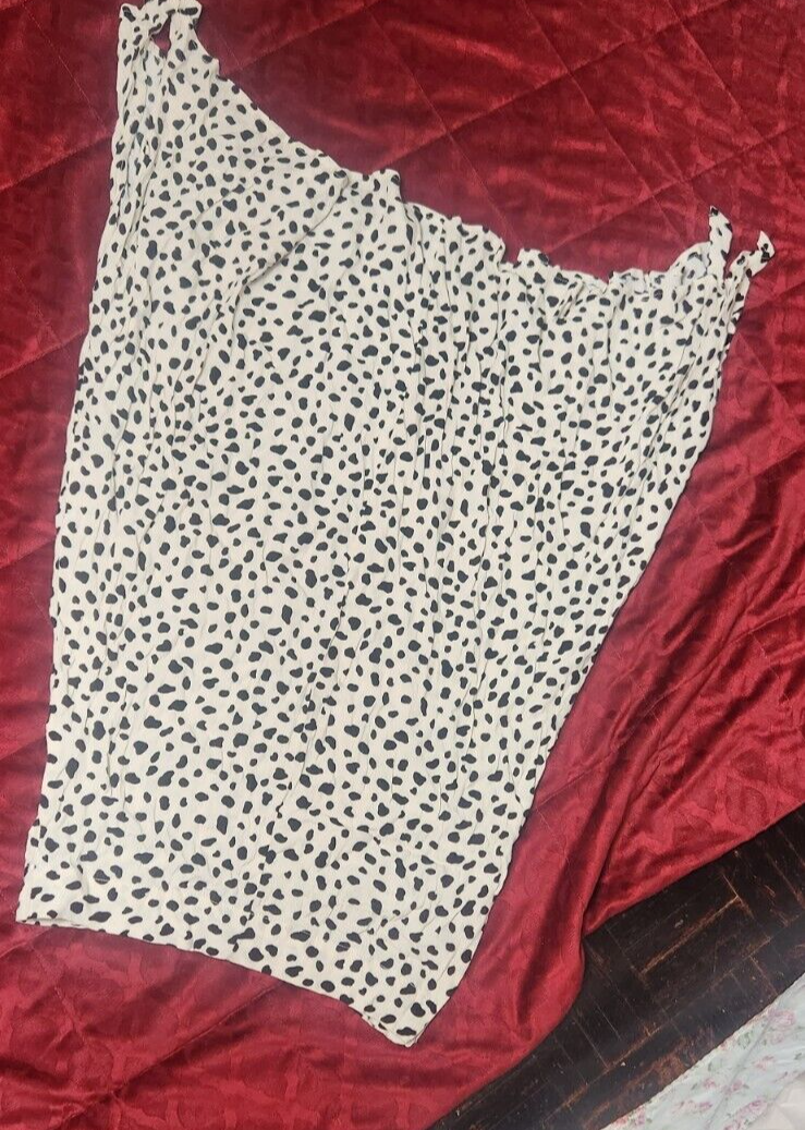 Cheetah Print Midi Skirt for Women Black & White Printed Skirts for Ladies M