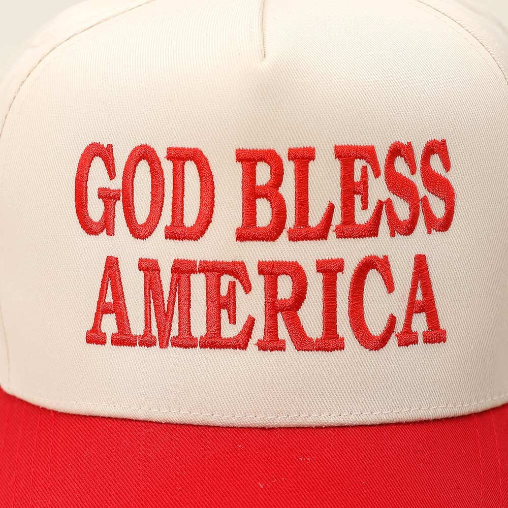 GOD BLESS AMERICA Embroidered Baseball Cap USA Patriotic Hat Adjustable