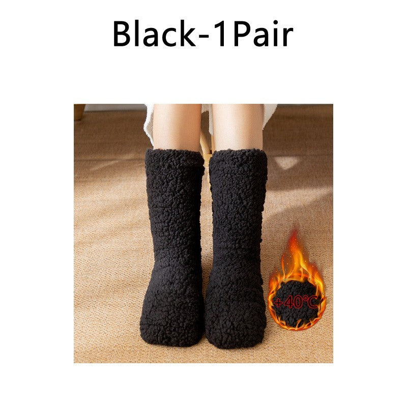Warm Fuzzy Sherpa Slipper Socks Women Men Thermal Fleece Winter Home Floor Socks