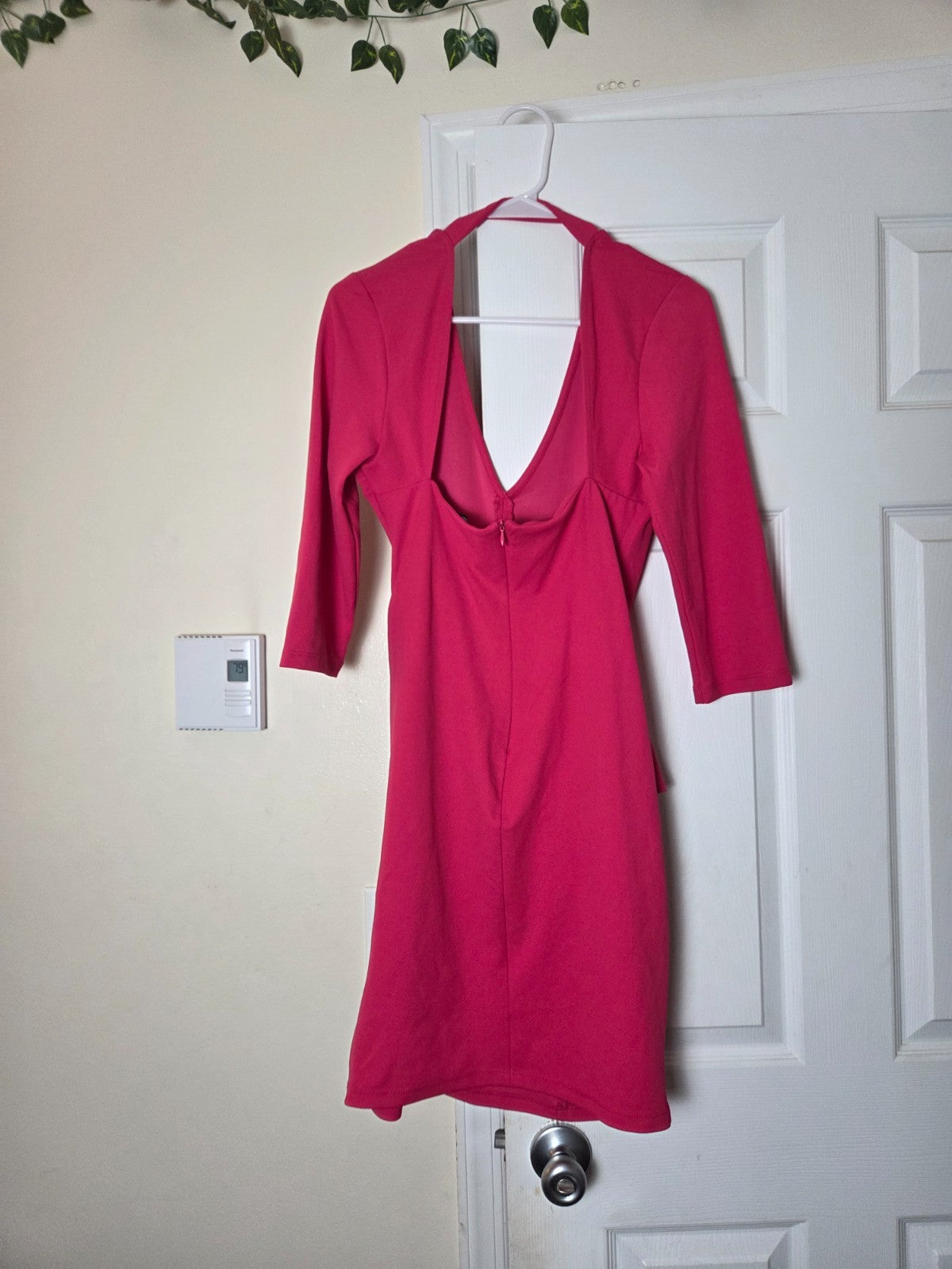 Venus Ruffled Hem Off Shoulder Dress for Women Pink Wedding Guest Dresses Medium