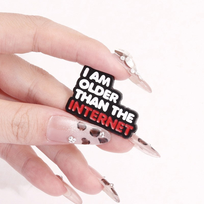 2pcs Funny Engineer & Older Than The Internet Enamel Pin Set Sarcastic Gift