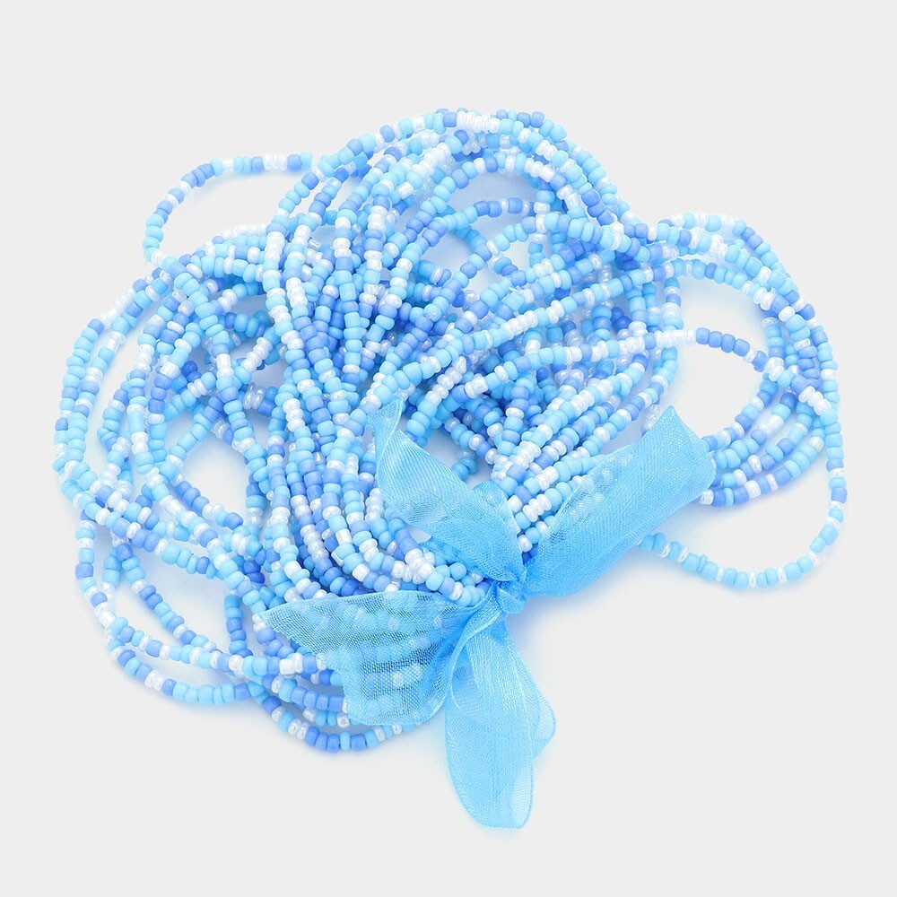 25PCS Colorful Seed Beaded Stretch Bracelets Boho Stackable Jewelry for Women