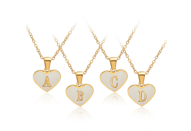 Gold B  Initial Necklace for Women Girls  Gold Plated Stainless Steel  Jewelry