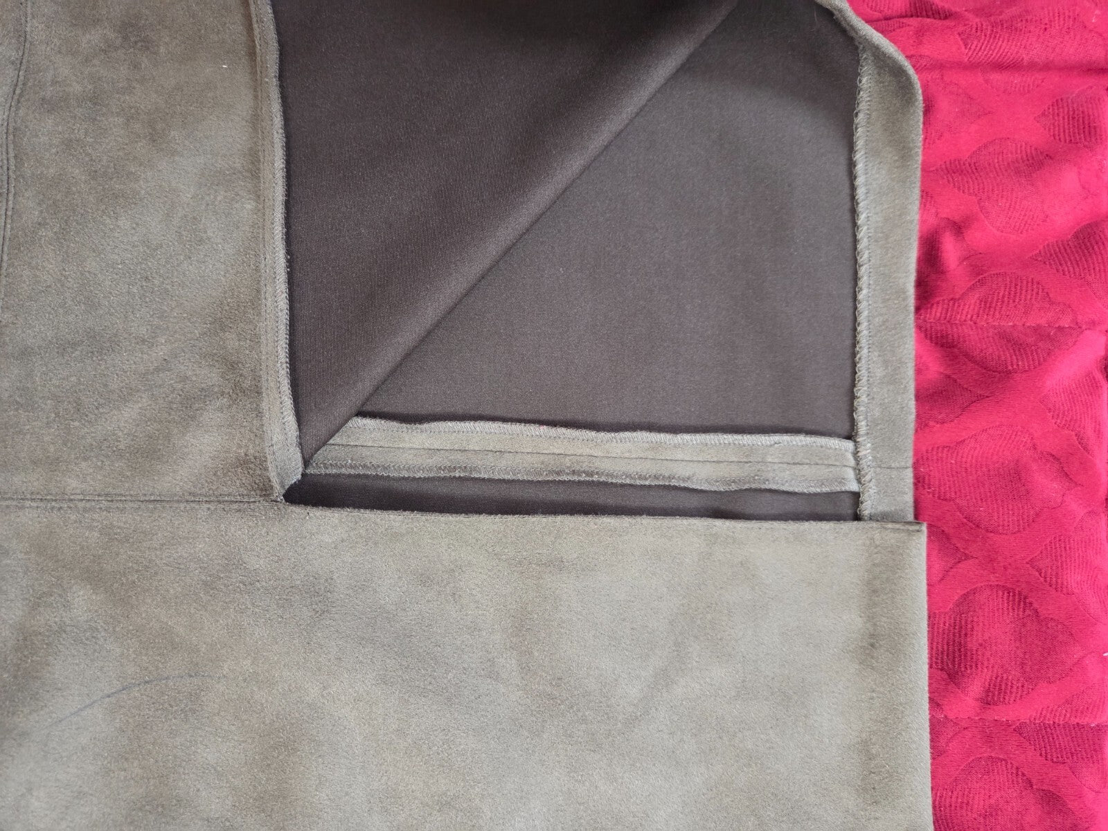 Total Allure Olive Green Suede Pencil Skirt for Women Size Medium