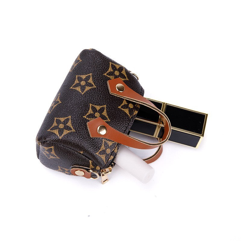 Mini Crossbody Handbag for Women| Ladies Small Barrel Purse with Gold Chain