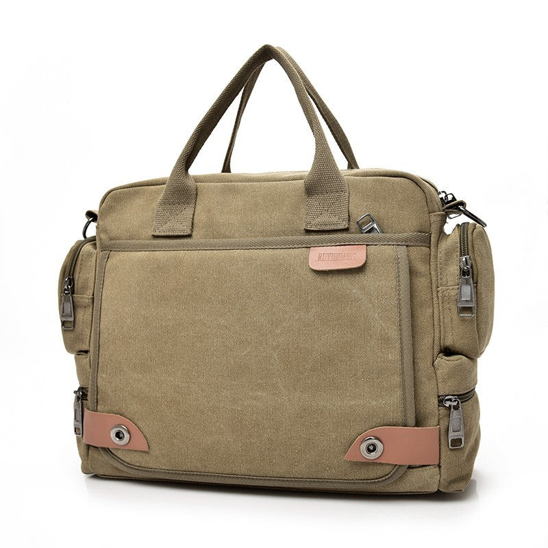 New Men's Vintage Canvas Messenger Bag Laptop Briefcase Satchel Travel Crossbody