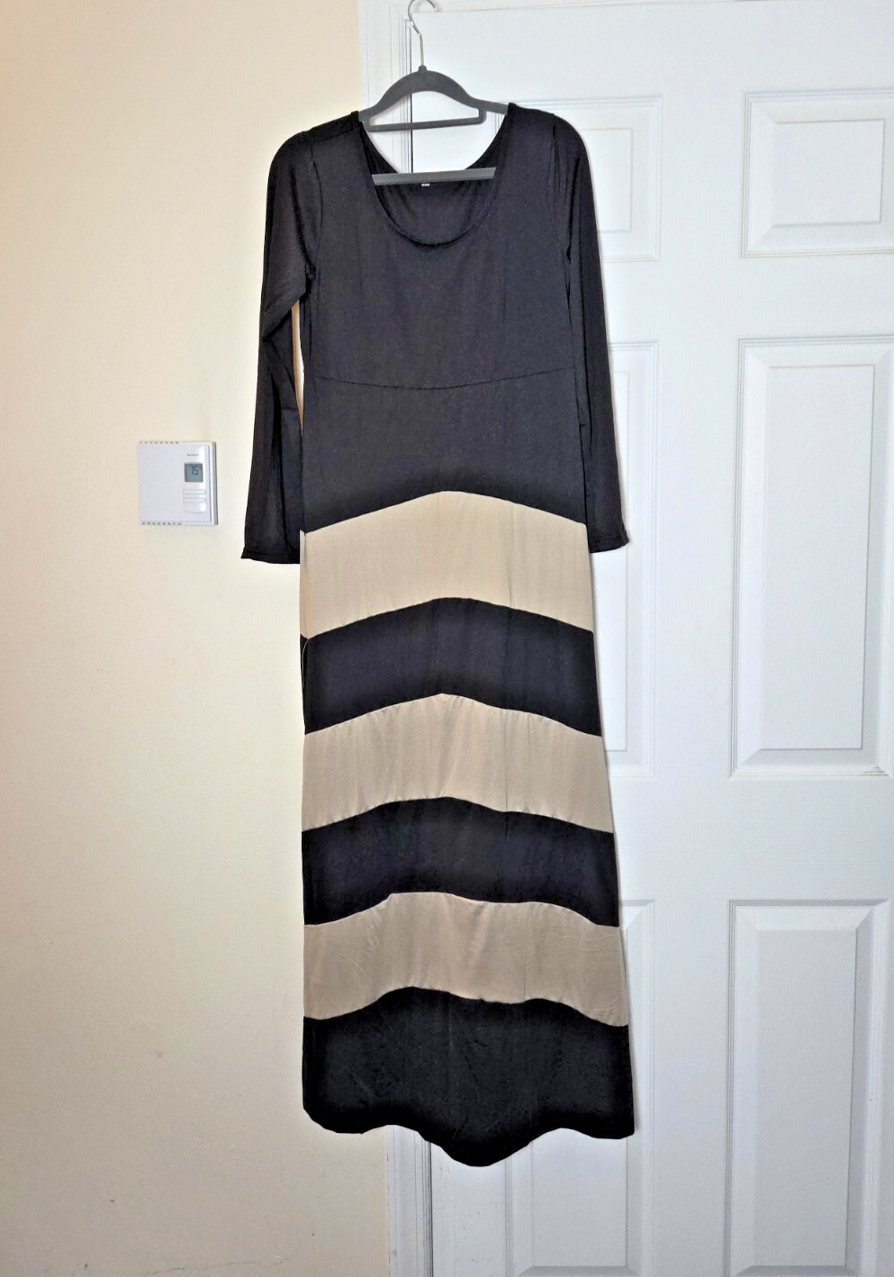 Geometric Print Long Dress for Women Striped Maxi Dress Sleeveless Casual Summer