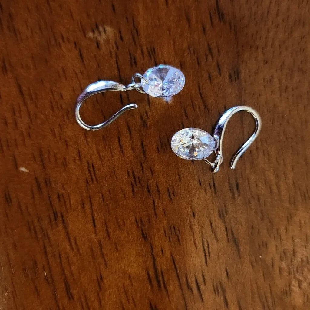 Fashion Drop Hook Dangle CZ Earrings for Women Elegant Crystal Jewelry Gift