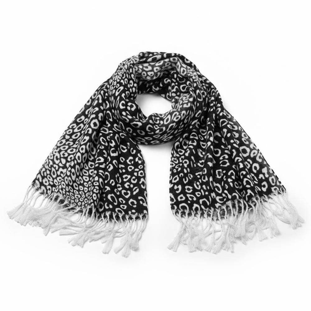 Leopard Print Pashmina Scarf Shawl Wrap Women Soft Winter Fall Blanket Stole