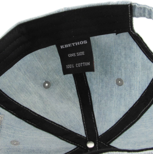 2-Pack! LUCKY 2001 Vintage Baseball Cap Lot | Light & Dark Wash Distressed Denim