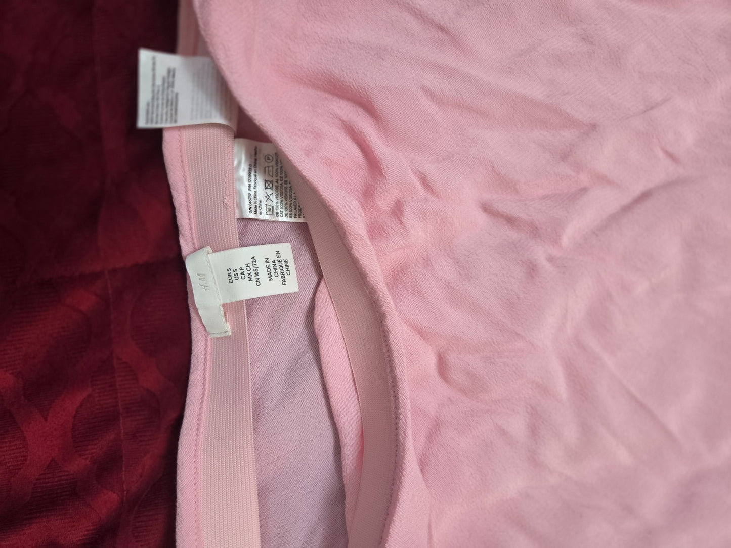 Pink Midi Skirt for Women Elastic Waistband Flowing A Line Skirt for Ladies S