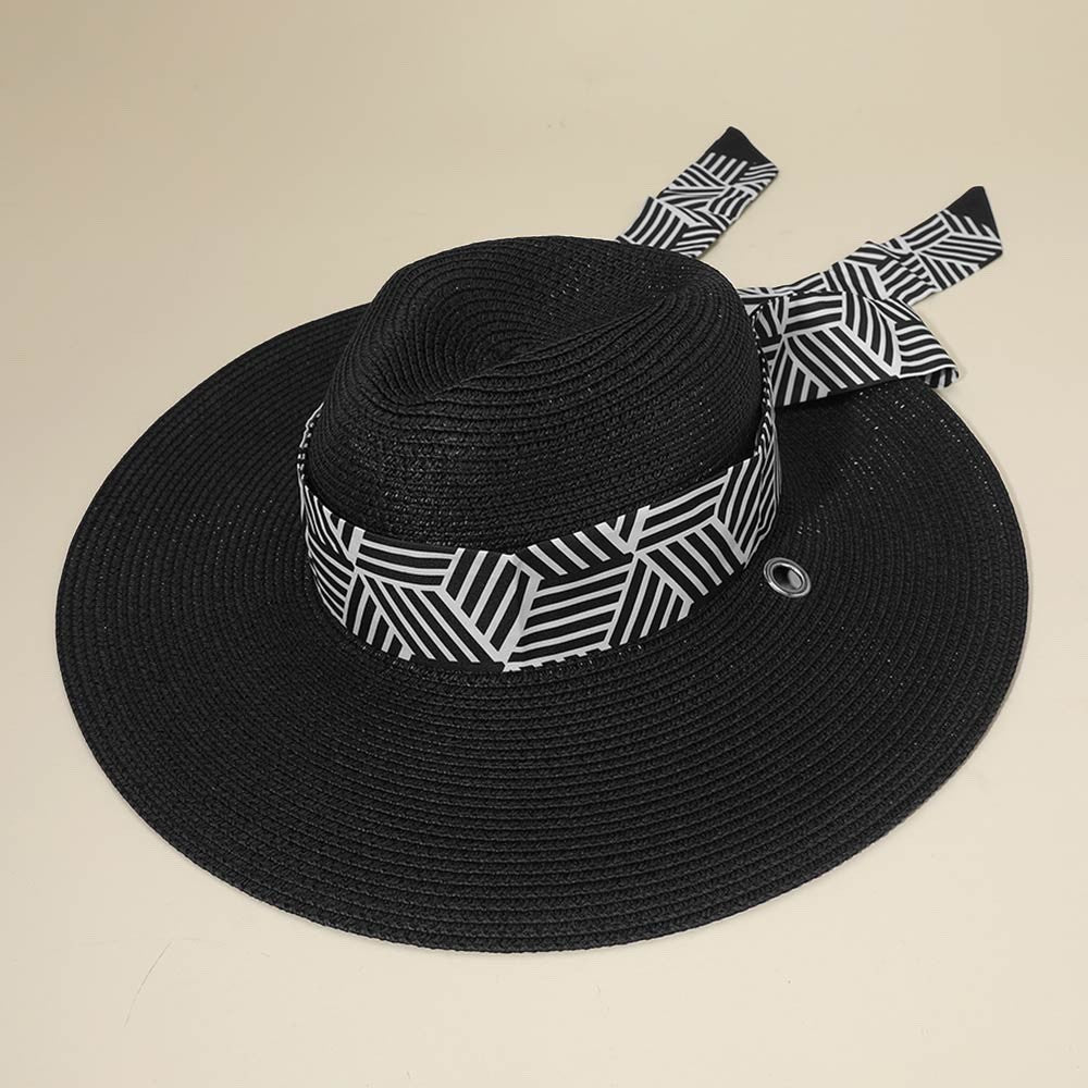 Wide Brim Black Western Cowboy Hat Minimalist Fedora Style Ranch Accessory