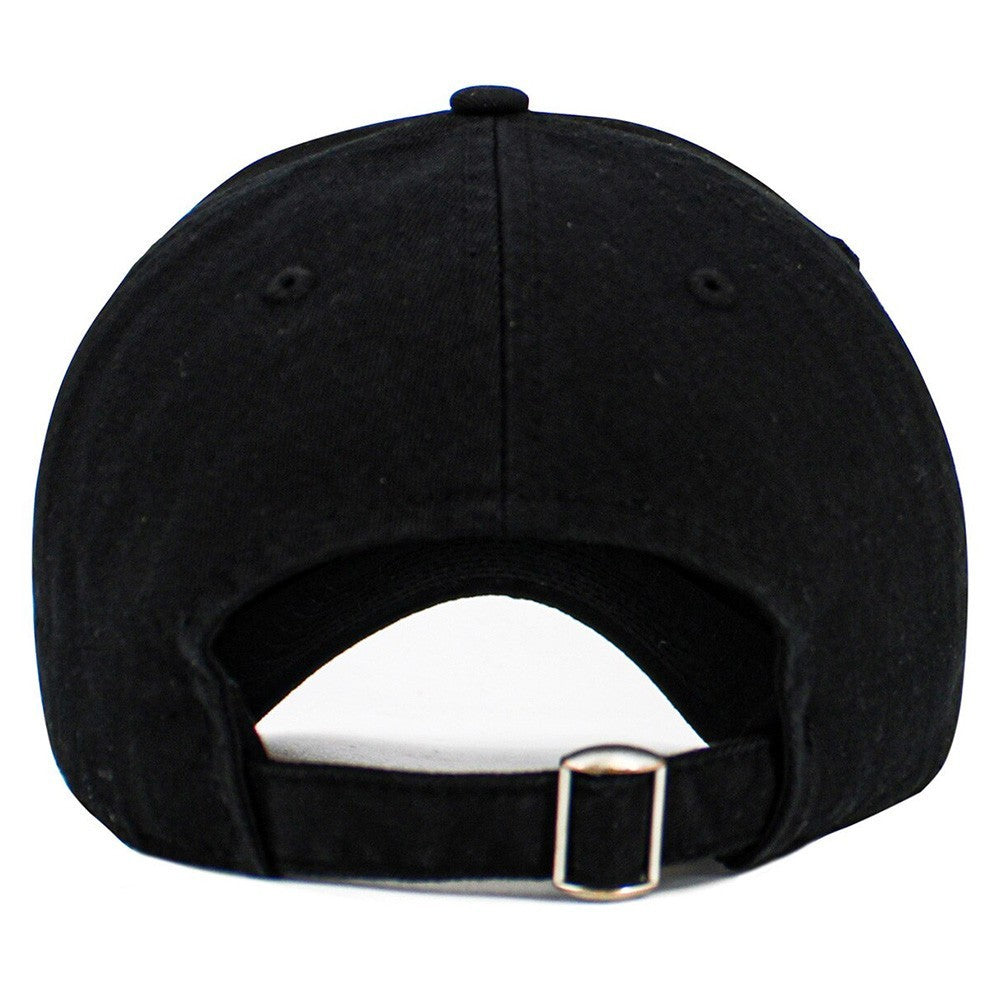 French Bulldog Embroidered Baseball Cap Black 100% Cotton Adjustable Strapback