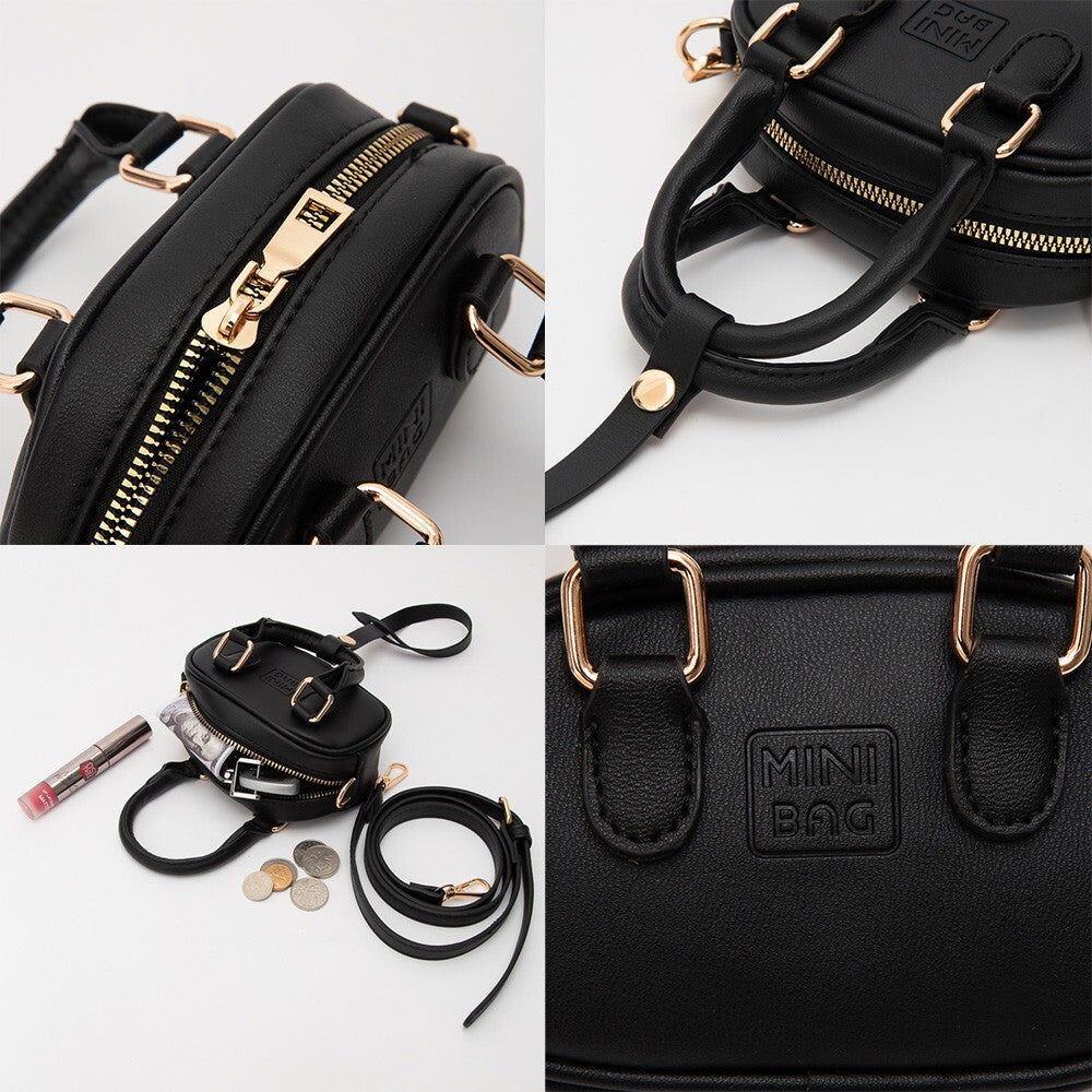 Faux Leather Mini Bag Charm Crossbody Bag Small Purse Keychain Accessory Gift