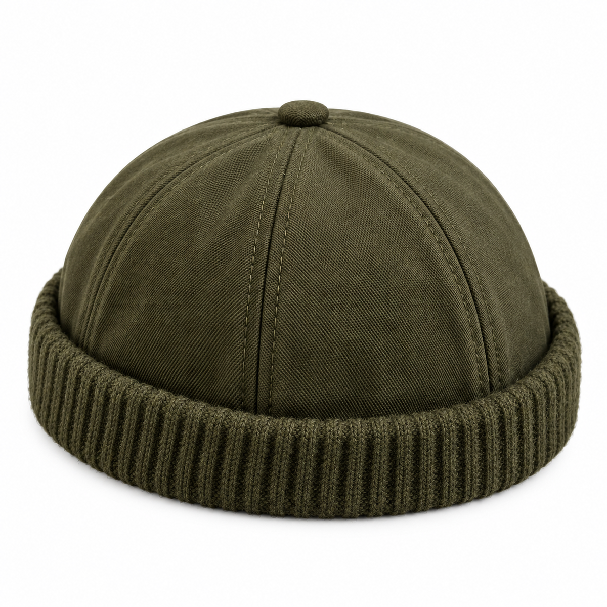 Black & Olive Green Adjustable Docker Caps, 2-Piece Set
