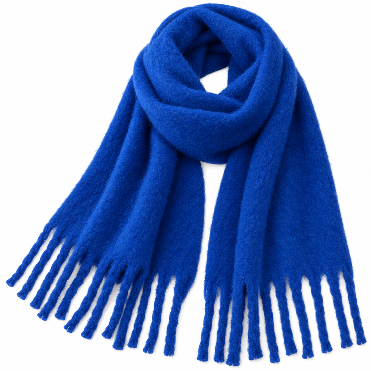 Womens Winter Cashmere Feel Pashmina Scarf  Blue  Warm Blanket Wrap Unisex