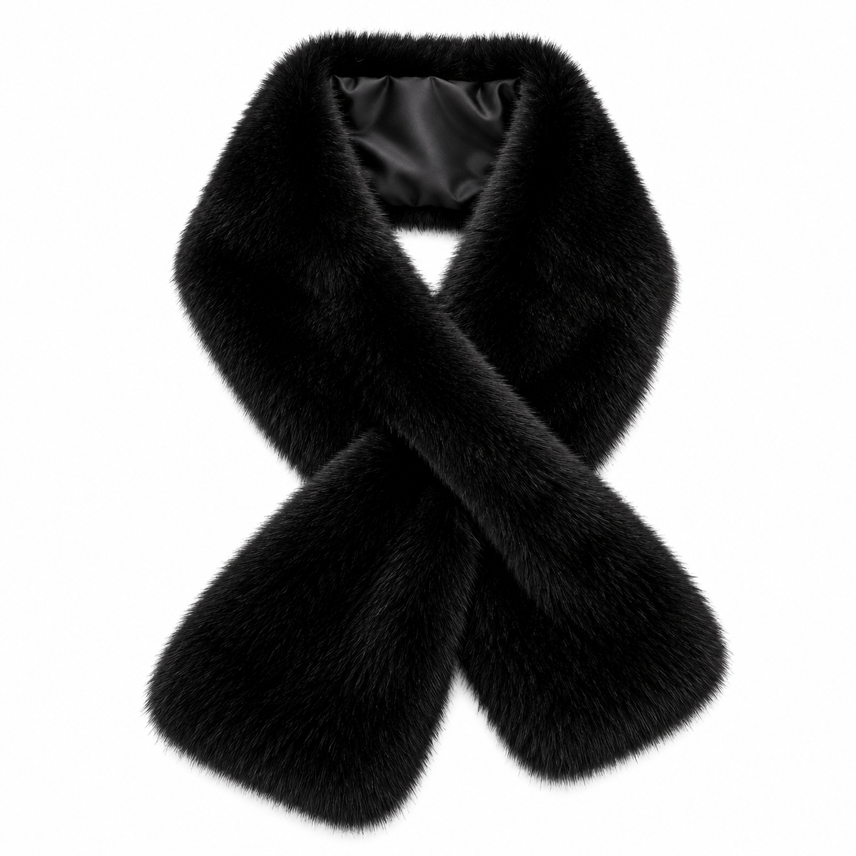 Women's Black Faux Fur Evening Wrap for Weddings & Formal Events