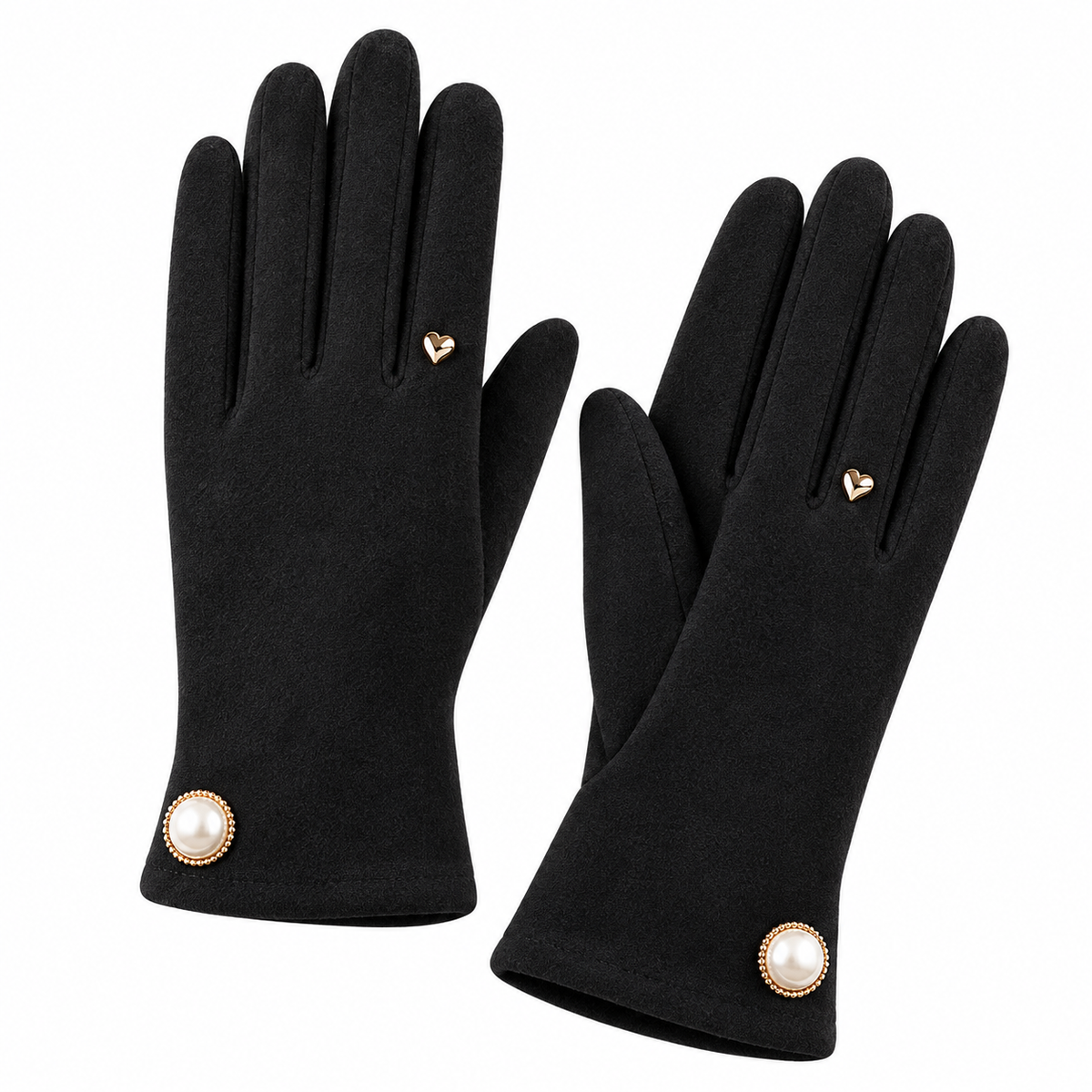 3-Pair Women's Pearl-Accent Dress Gloves Gift Set | Black, Tan & Pink