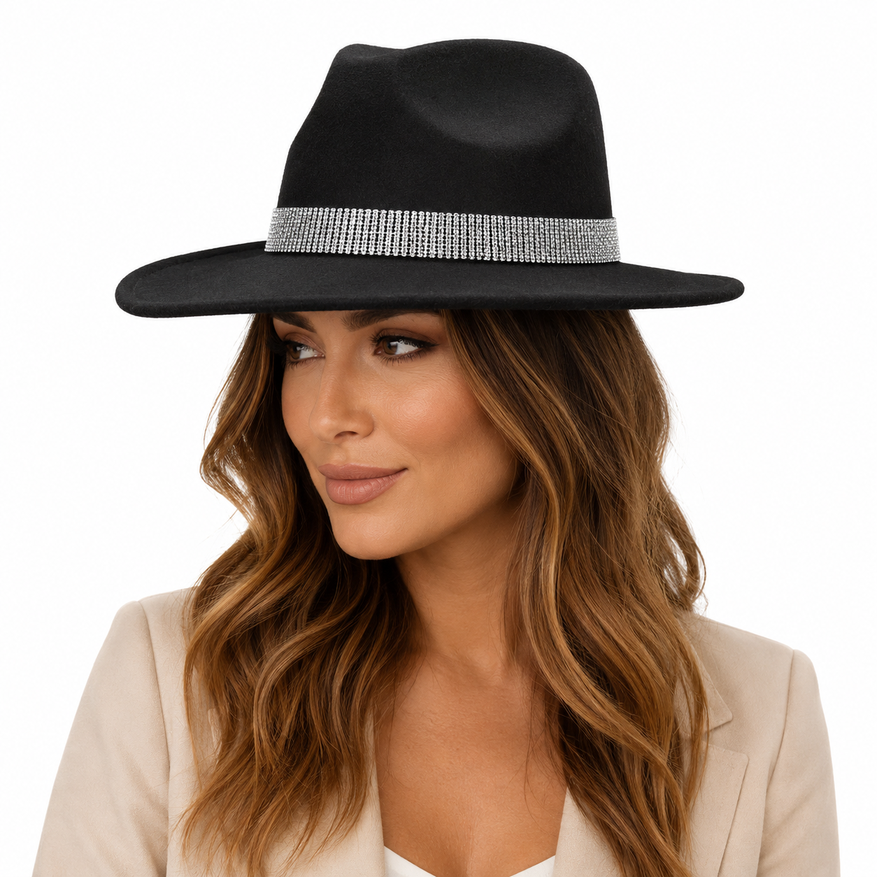 Black Rhinestone Band Western Cowboy Hat – Glam Cowgirl Style