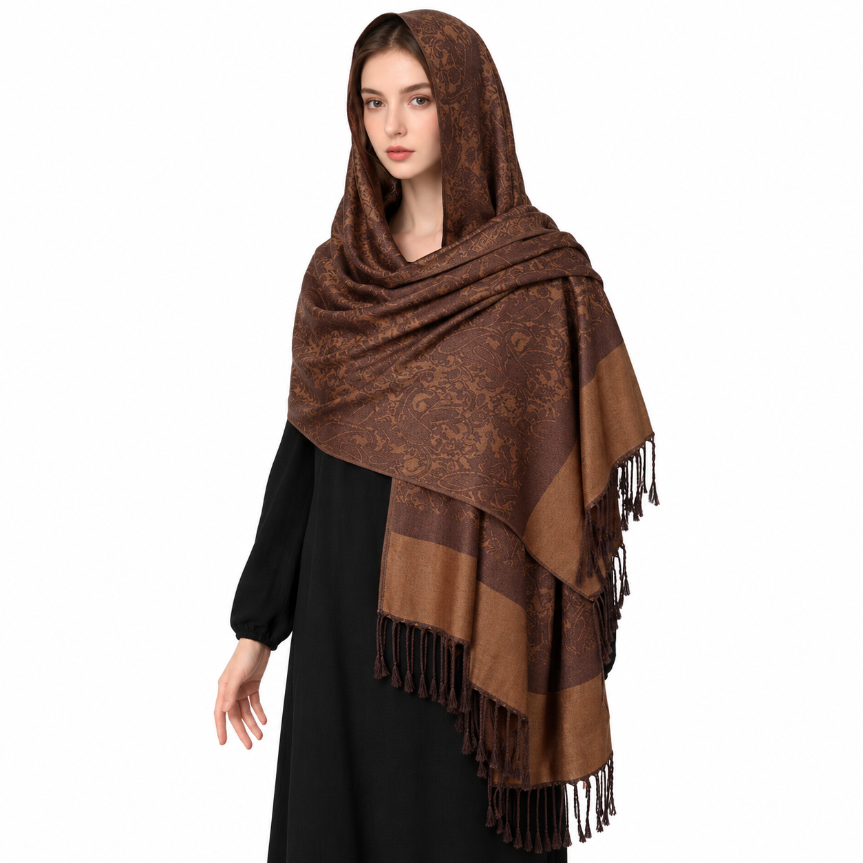 Paisley Jacquard Pashmina Scarf Set of 2