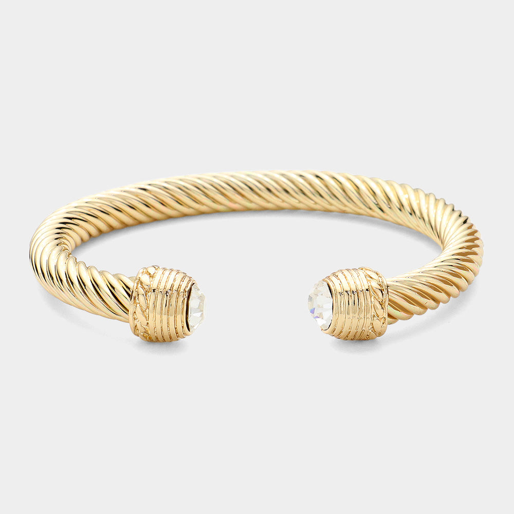 Gold & Silver Cuff Bracelet – Minimalist Open Bangle for Women