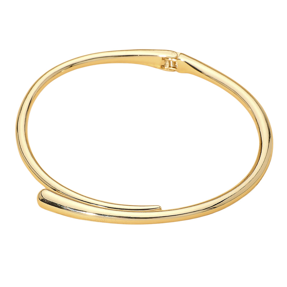 Minimalist Hinged Metal Choker Necklace – Sleek Modern Open Collar Statement Choker for Women