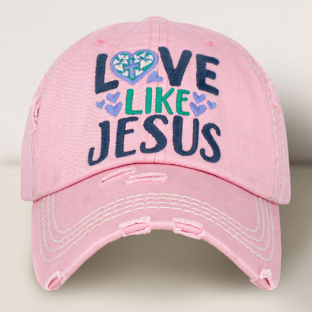 LOVE LIKE JESUS Vintage Embroidered Baseball Cap for Women and Men