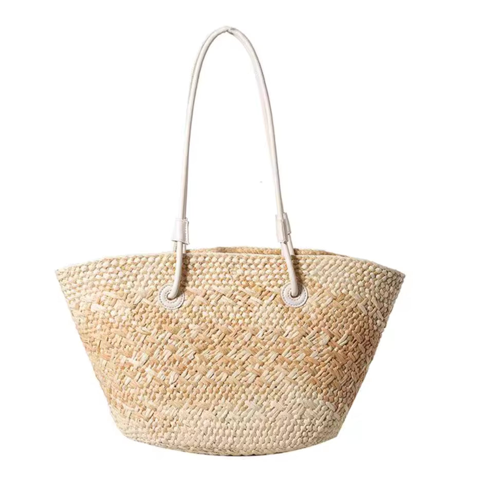 Woven Straw Tote Bag Summer Beach Shoulder Bag