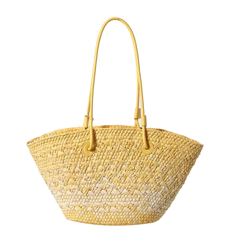 Woven Straw Tote Bag Summer Beach Shoulder Bag
