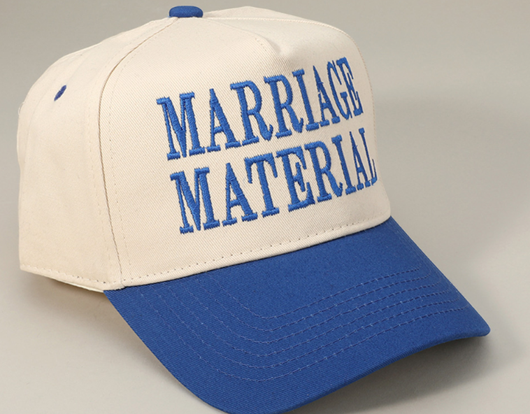 "MARRIAGE MATERIAL" Inspirational Baseball Cap